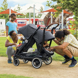 Austlen Entourage Best Single to Double Stroller and Best Sit and Stand Stroller for Infant and Toddler and Best Double Stroller for Big Kids
