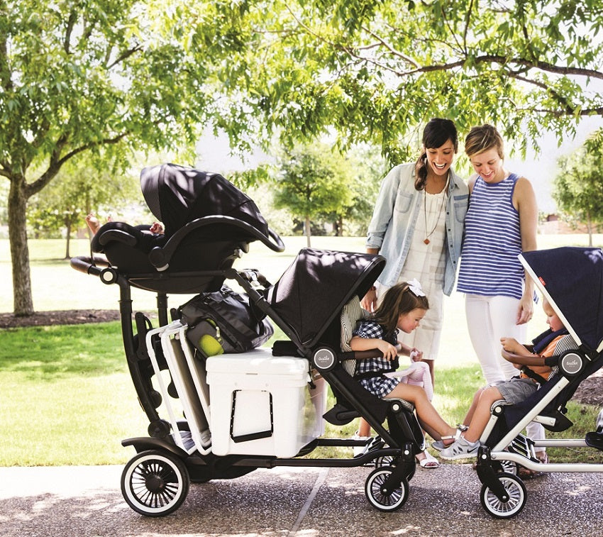 Austlen Entourage Best Single to Double Stroller and Best Sit and Stand Stroller for Infant and Toddler and Best Double Stroller for Big Kids